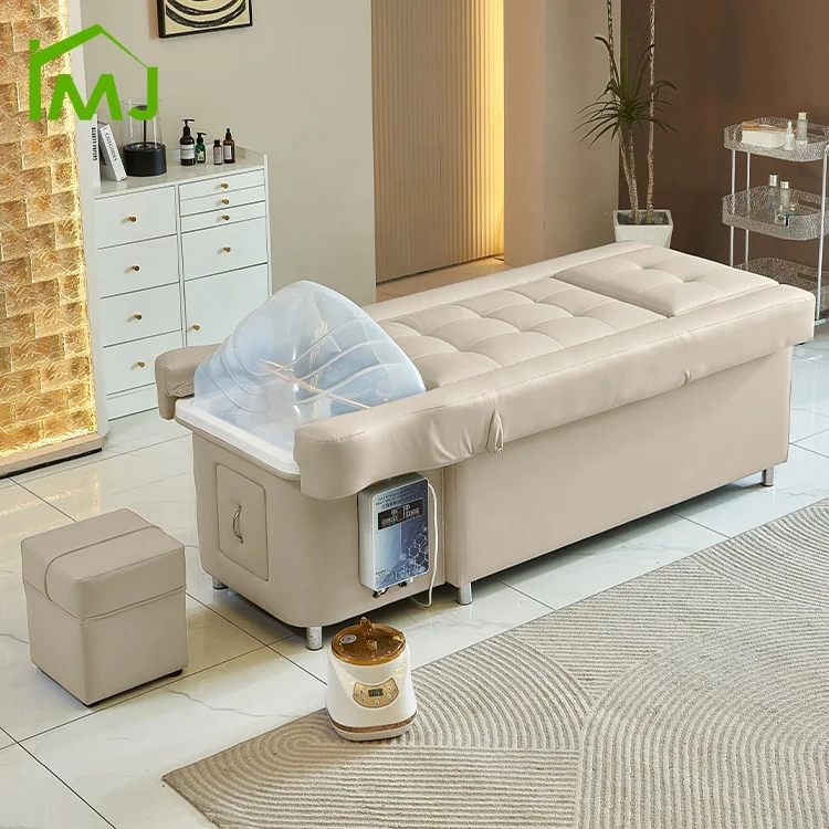 Salon Electric Lifting Head Spa Hair Washing Bed Foot Spa Massage Chair Shampoo Bed
