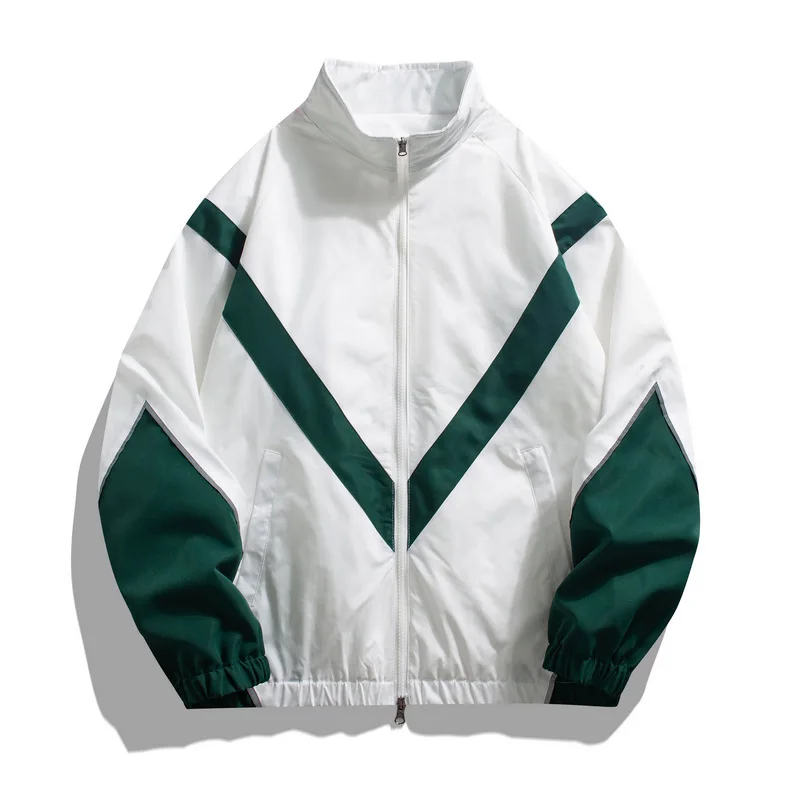 2025 New Men's Autumn Jacket with Reflective Splicing Stand Up Collar Spring and Autumn Sports and Leisure Windproof Jacket - view 3
