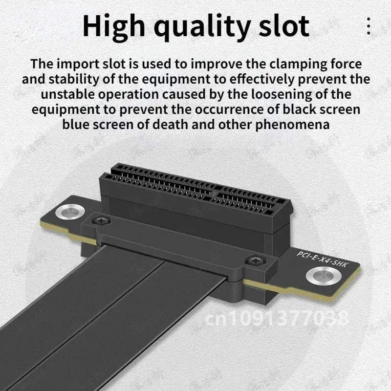 PCI-E 라이저 PCIE 4X 케이블, PCI 익스프레스 라이저 카드, PCIe X4 플랫 익스텐션 케이블, 마더보드 익스텐더 컨버터 어댑터, Pcie 3.0x4