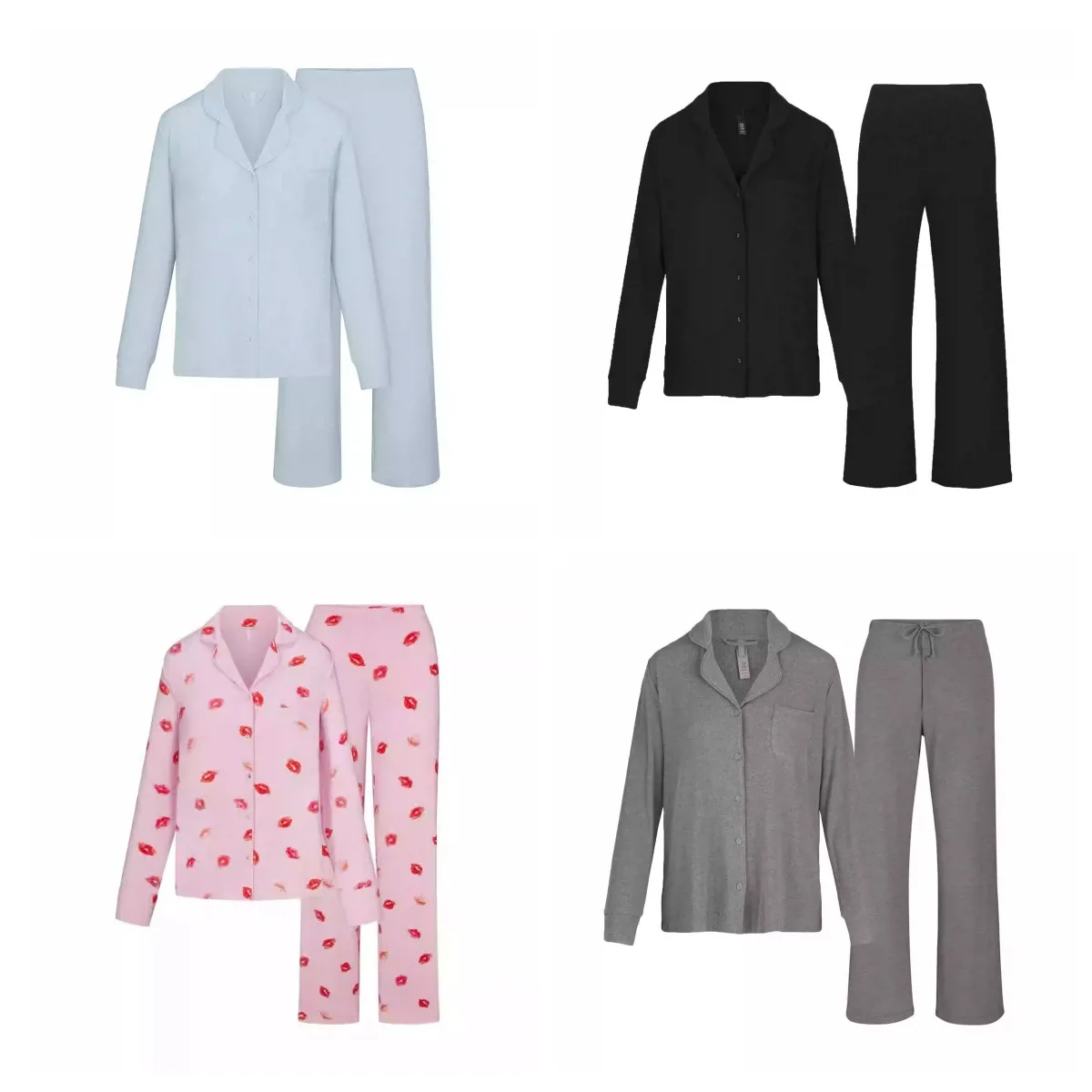 Kardashian Sleepwear Set Pure Cotton Long Sleeve Long Pants Casual Wearable Home Clothes Outdoor Clothing Couple's Pyjamas
