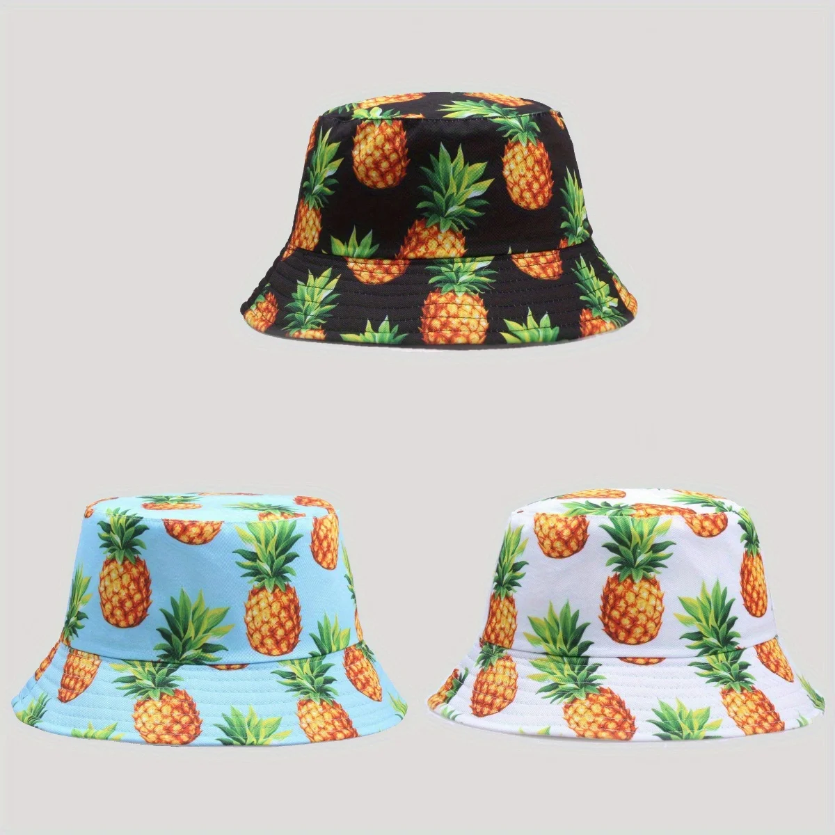 

1PC Hot Sale Unisex Bucket Hats Men Summer Hat Fruit Printing Women Cap Outdoor Sun Hat Classic Panama Bucket Hat