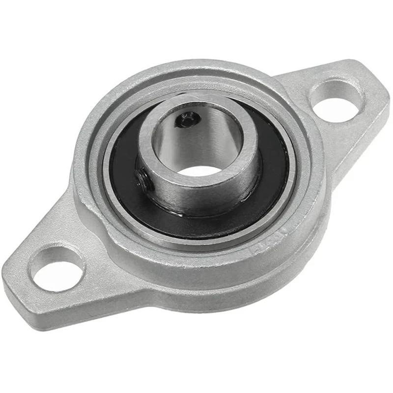 12Pcs KFL001 12Mm Zinc Alloy Self Aligning Pillow Block Flange Bearing Rhombic Bearing Housing