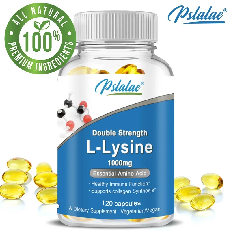 L-Lysine Supplement 1000 mg, 120 Capsules, Amino Acid Capsules