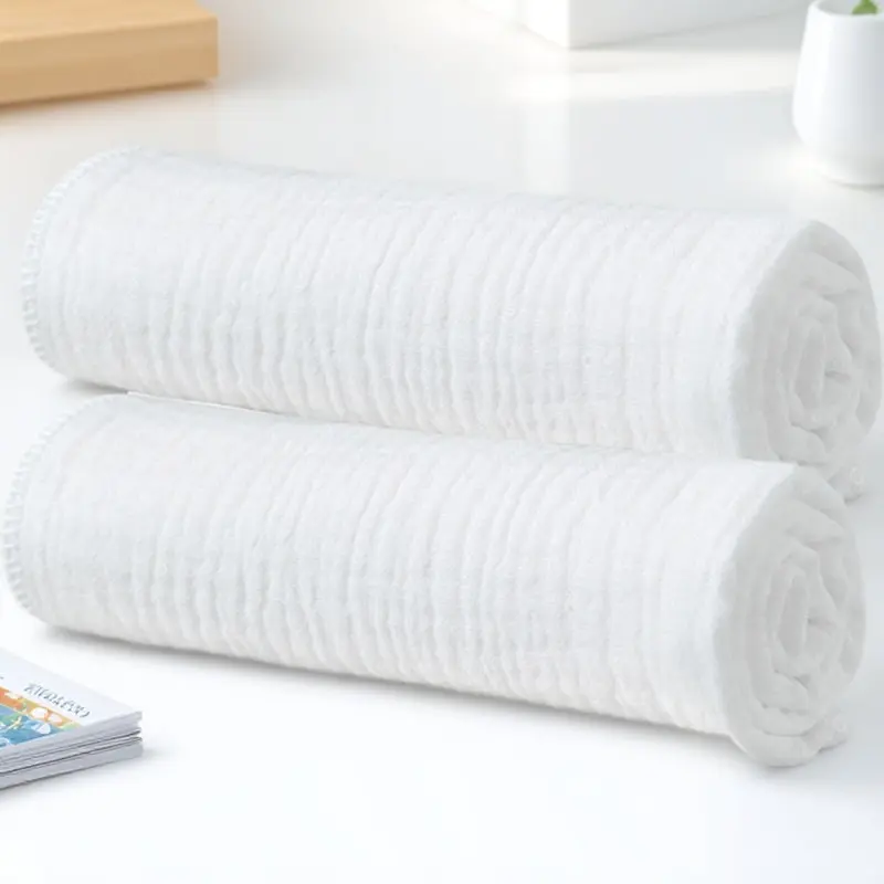 

8Pcs Cotton Cloth Diapers Soft Breathable Baby Washcloths Reusable Washable Flat Fold Baby Diaper Pad for Newborn Infant Toddler