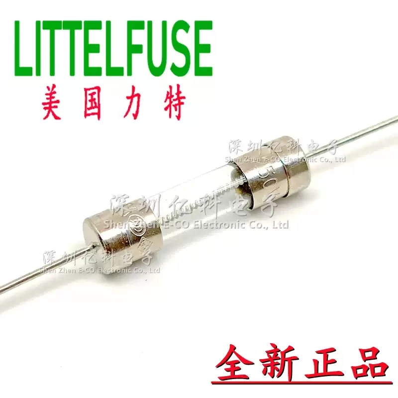 10pcs 0213002.MXEP Littelfuse 5*20 Slow-Blow Glass Fuse Tube T2AL250VP 2A with Leads