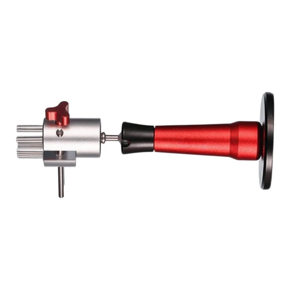 Handheld Vise Featuring Stainless Steel Clamp and Rubber-Padded Base for Steady Control During Detailing Tasks