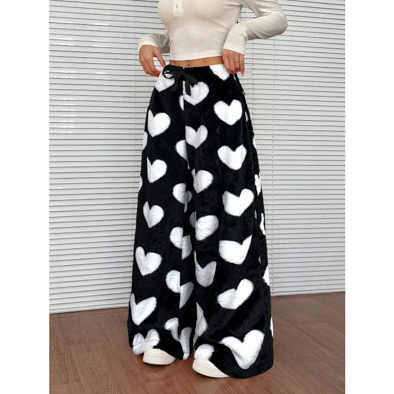 กางเกงลำลองสไตล์ยุโรปและอเมริกา กางเกงขากว้างลายเสือดาว