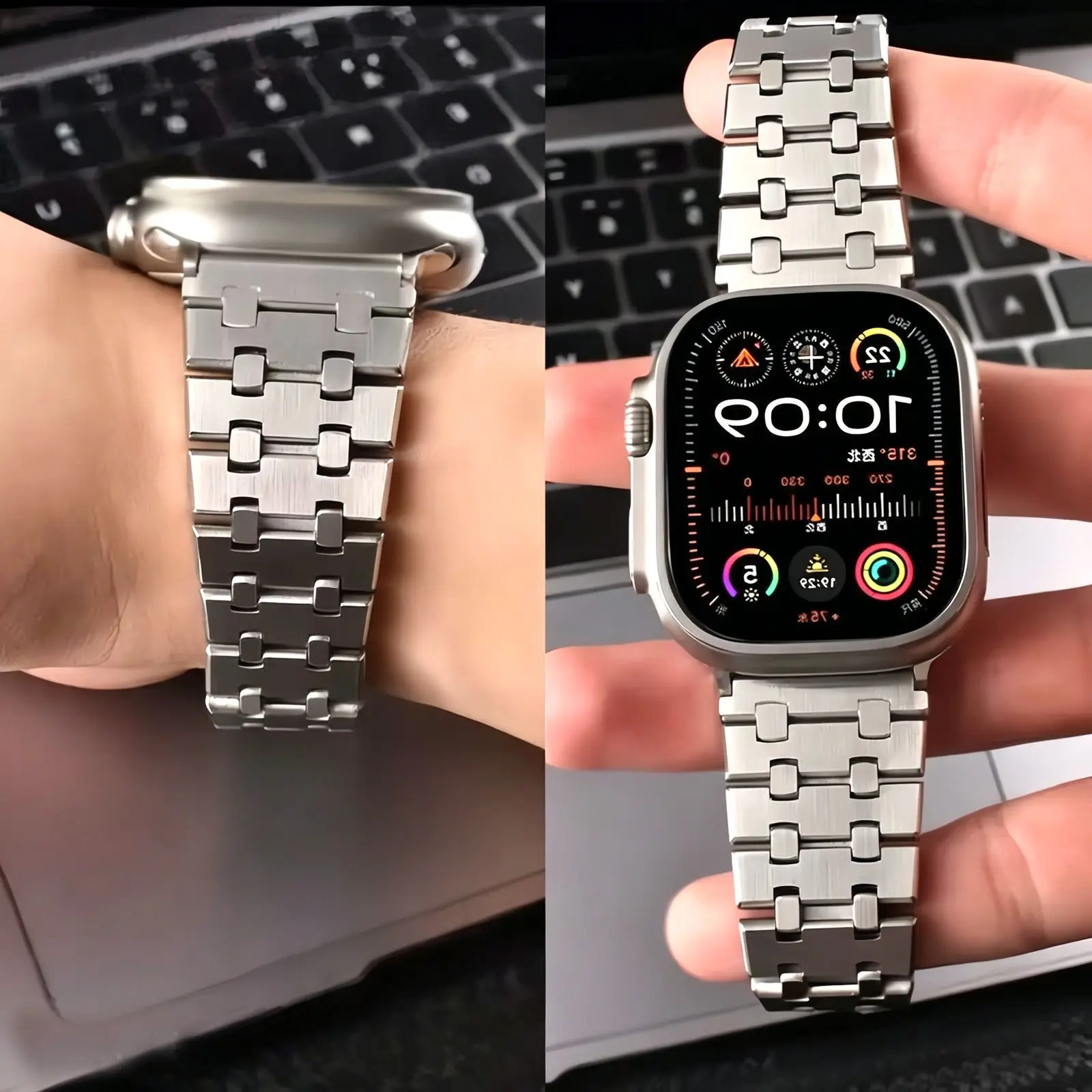 

High quality watch bands for Apple Watch new model stainless steel watch link bracelet metal quick-release strap