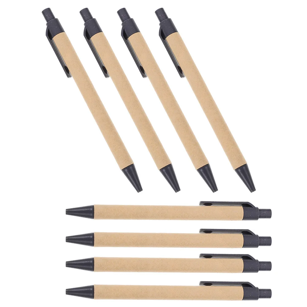 8Pcs Retractable Ballpoint Pens Creative Ergonomic Design Multi-Function Writing Pens for Study Office Portable Stationery Set