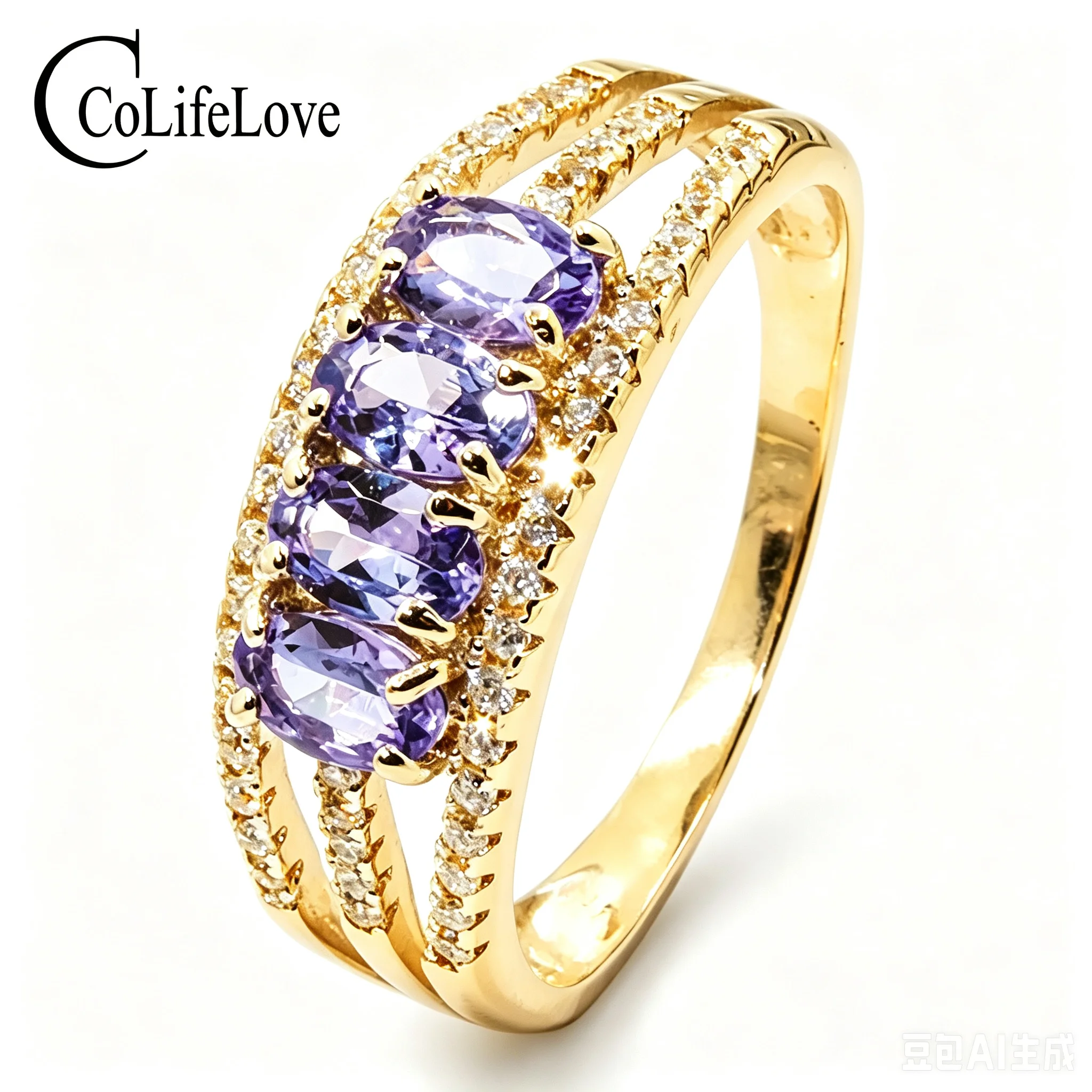 Genuine Tanzanite Ring with Certificate 3mm*5mm Natural Tanzanite Silver Ring 925 Silver Gemstone Fine Jewelry Gift for Woman