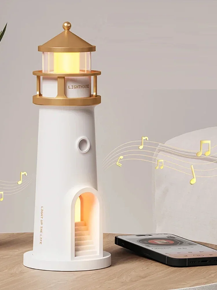 Phare de Projection de lune, veilleuse avec capteur de mouvement, synchronisation variable, lampe d'ambiance, décor, Bluetooth, musique, cadeau de noël et d'anniversaire