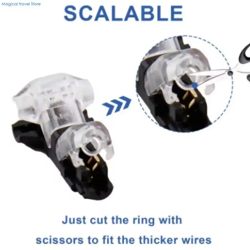 N2UB Wire Connectors Copper Quick Solderless Wire Splicing Connectors Low Voltages T Type Electrical Cable Terminal Splicing