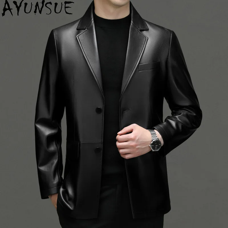 AYUNSUE Real Sheepskin Mens Jacket Genuine Leather Jacket Men Clothing High Quality Jackets for Men Autumn Winter Мужская Одежда