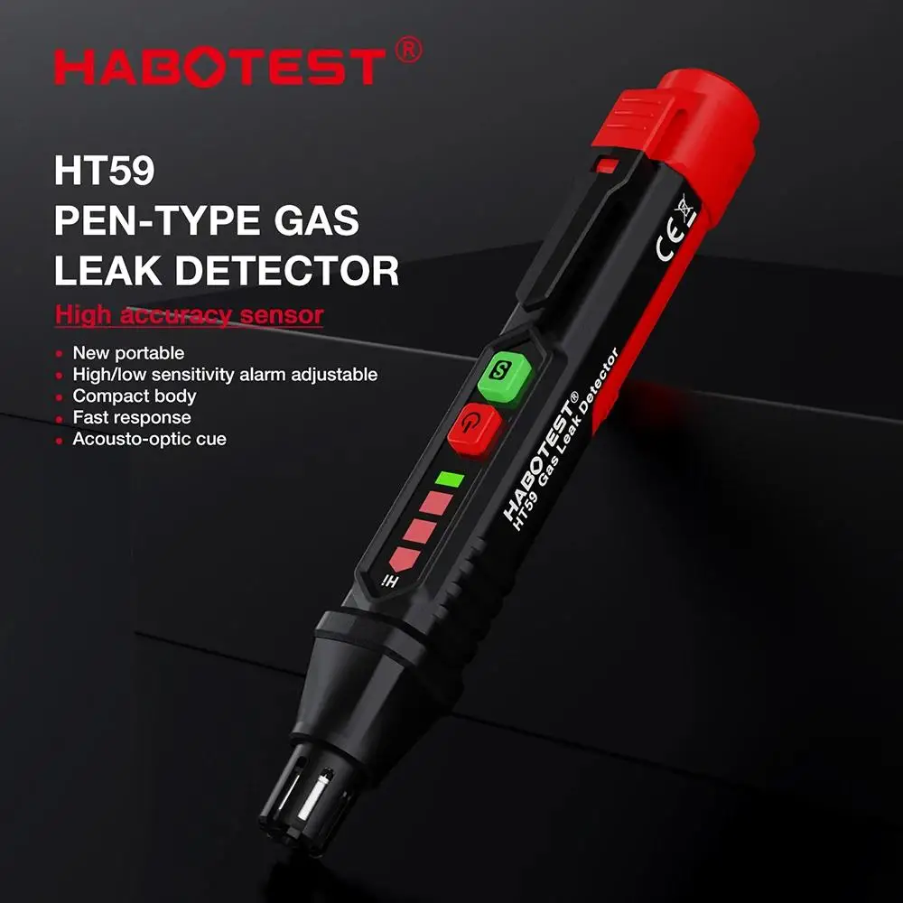 HABOTEST HT59 HT60 HT61 Gasleckdetektor, Detektor für brennbare Gase, Ton- und Bildschirmalarm, Mini-Gasdetektor für natürliches Methan – Detail 1