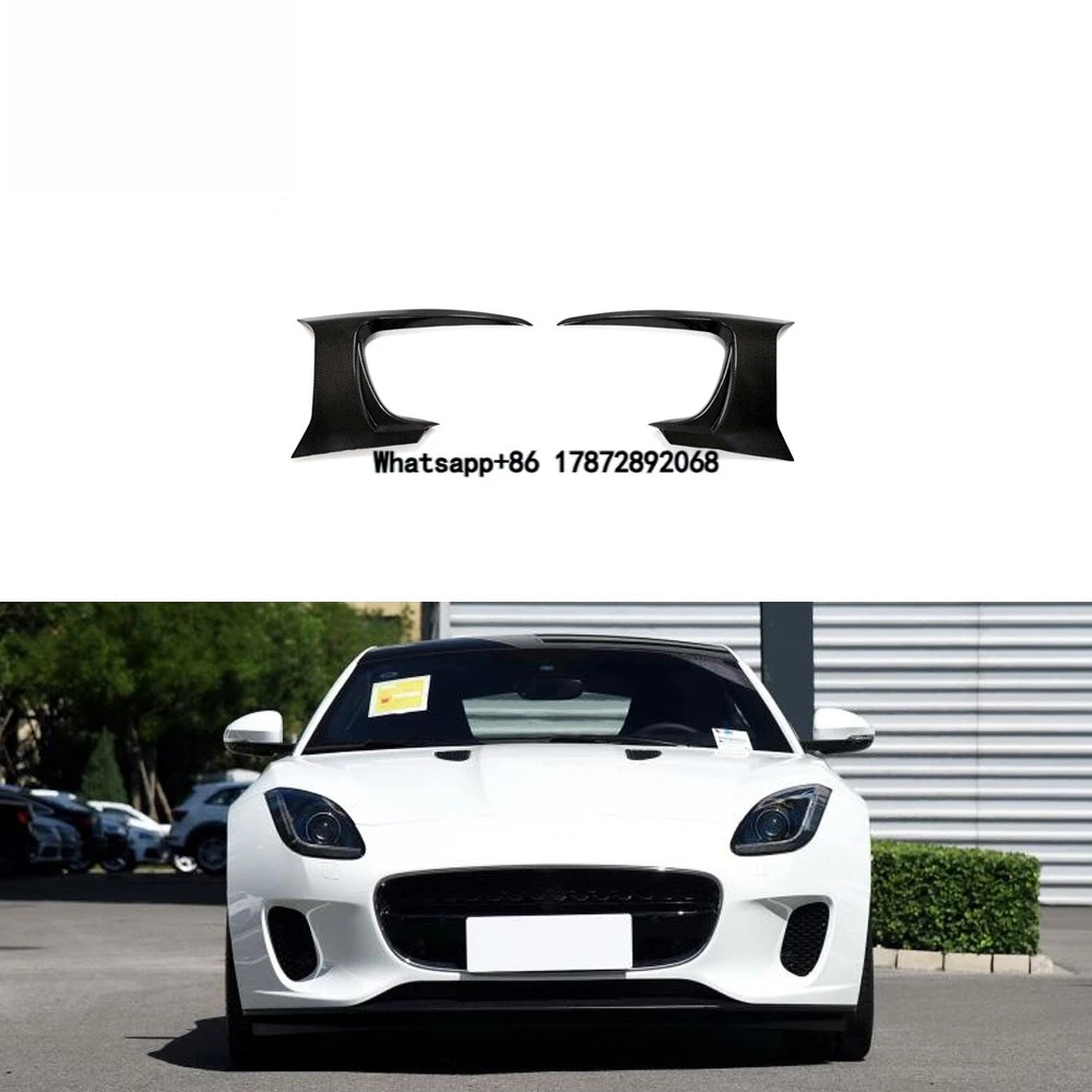 

Carbon Fiber Front Bumper Canards Air Vent Fins for F-Type SVR 2-Door 2016-2019
