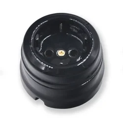 Home Improvement EU Ceramic Socket Retro Wall Outlet Brown Power Socket