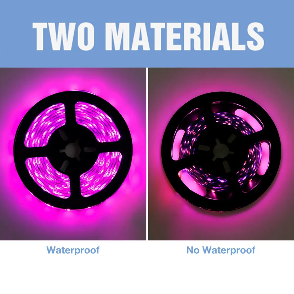 USB DC5V LED Full Spectrum Grow Light Strip Waterproof Indoor Growbox Vegetables Flower Potted Plants Hydroponics Fill Lighting