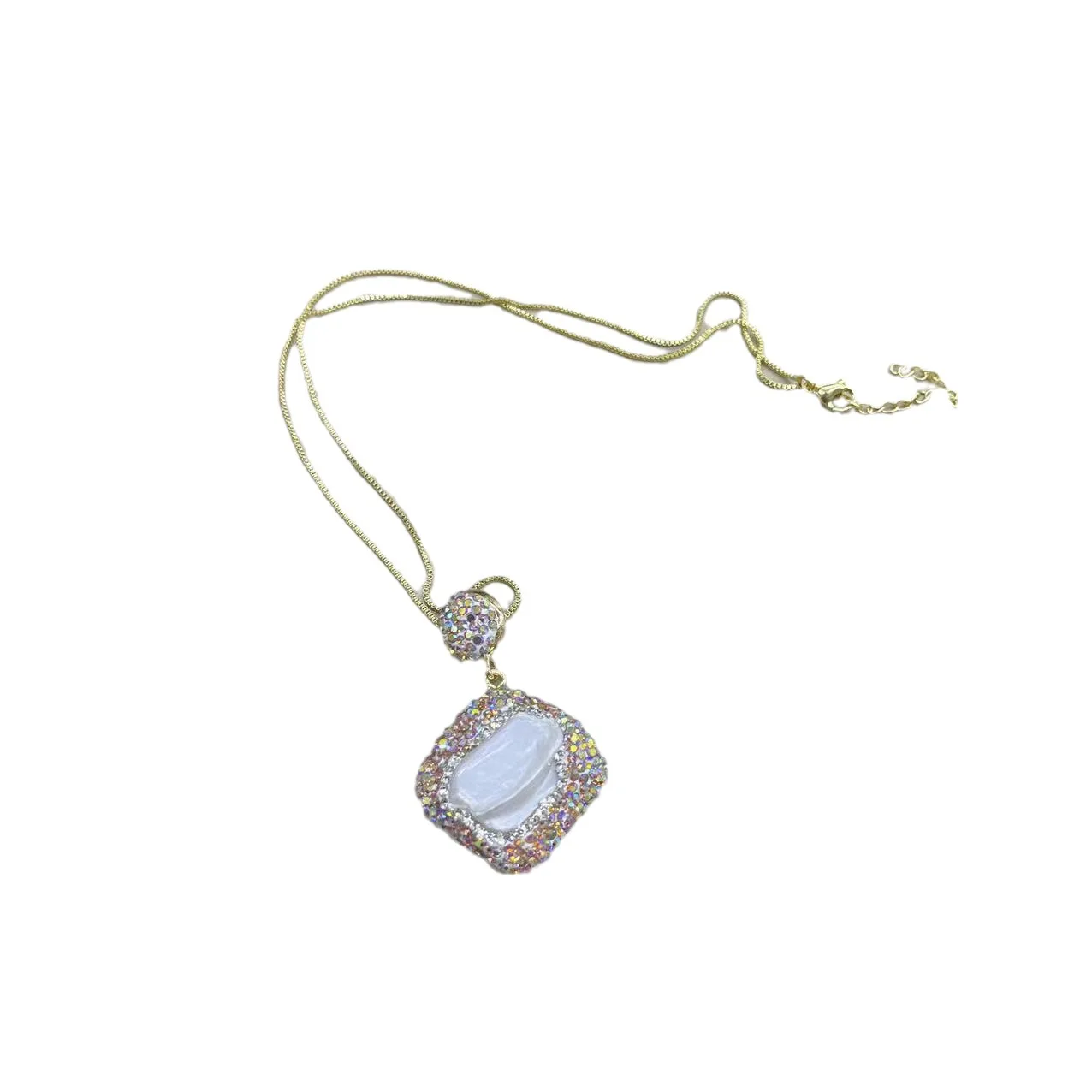 Natural Brock Gem Craft Handmade Design Inlaid Crystal Color Retaining Electroplating pendant Necklace Earrings, Rings