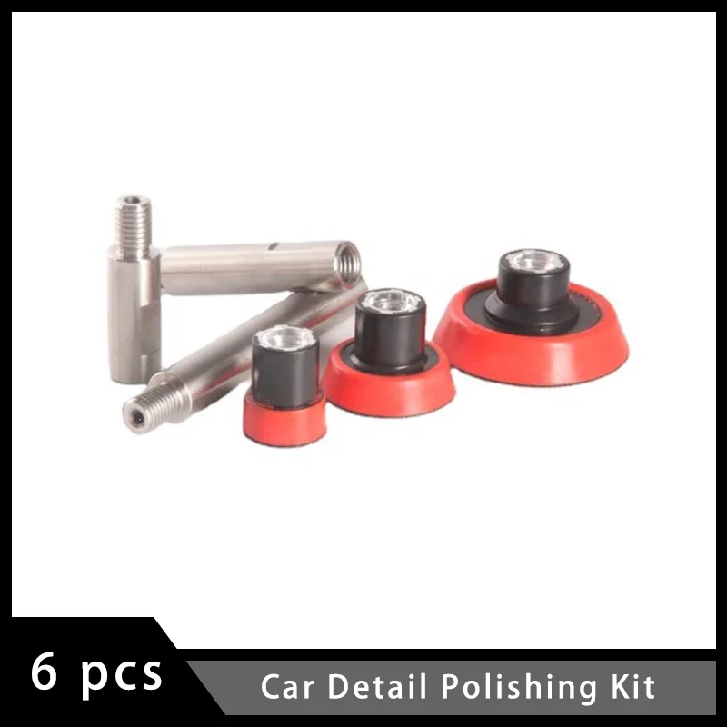 

1/2/3 Inch Car Detail Polishing Kit 6 Pcs Plate Backing Pads with M14 5/8-11 Thread for Matching Polisher Waxing Machine