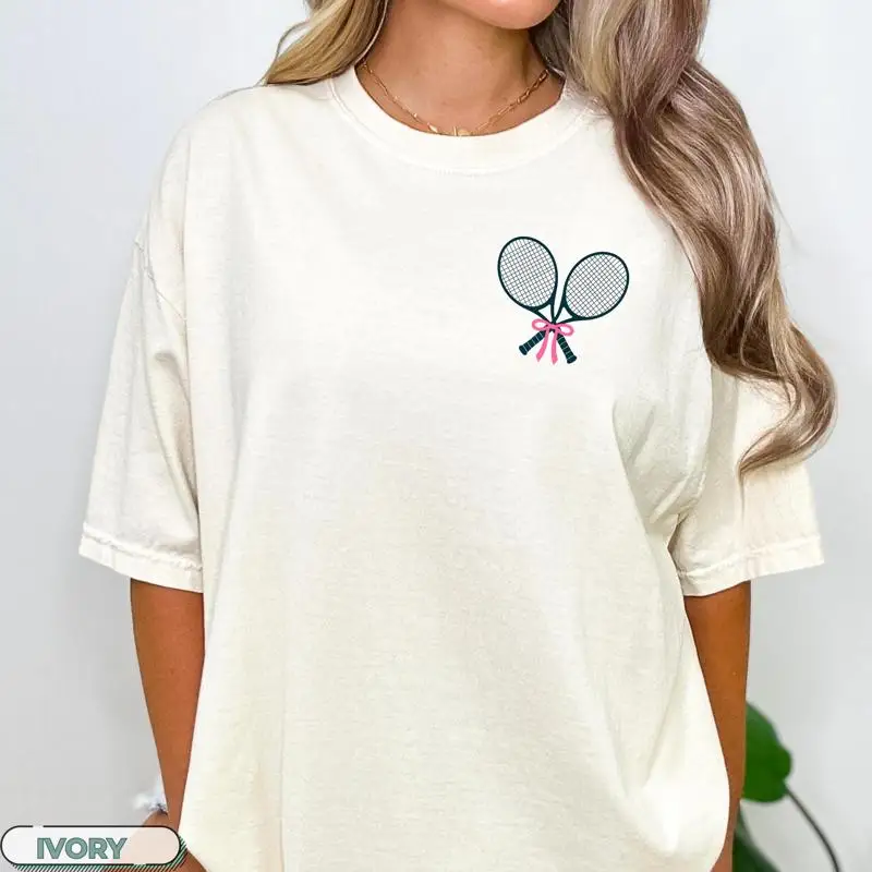

Comfort Colors Tennis Coquette T Shirt Player Fan Lover Game Day Sports For Players