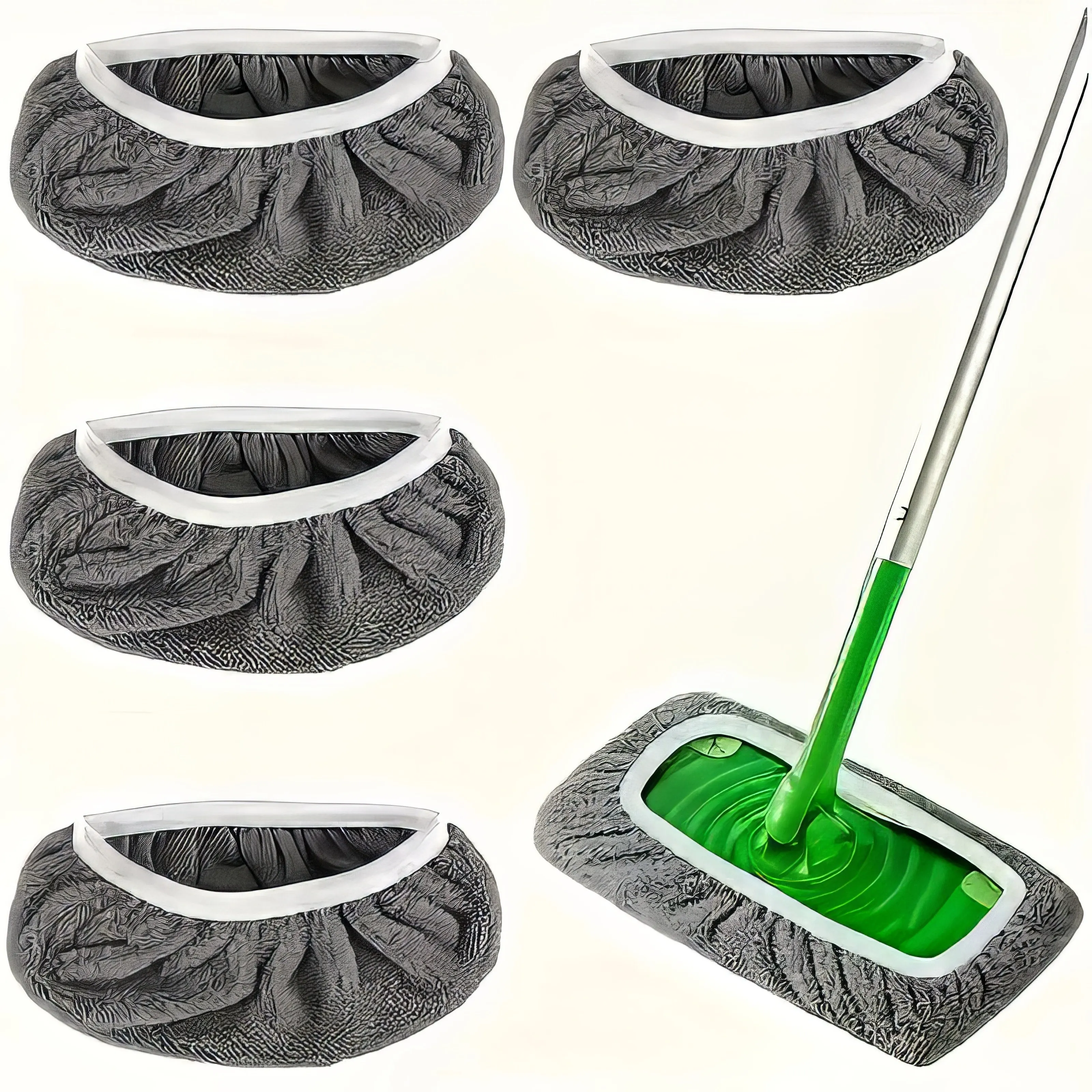 

4pcs set Powerful water-absorbing,stain-removing flat mop replacement cloth,easily adsorbs hair&dust,dry&wet dual-purpose