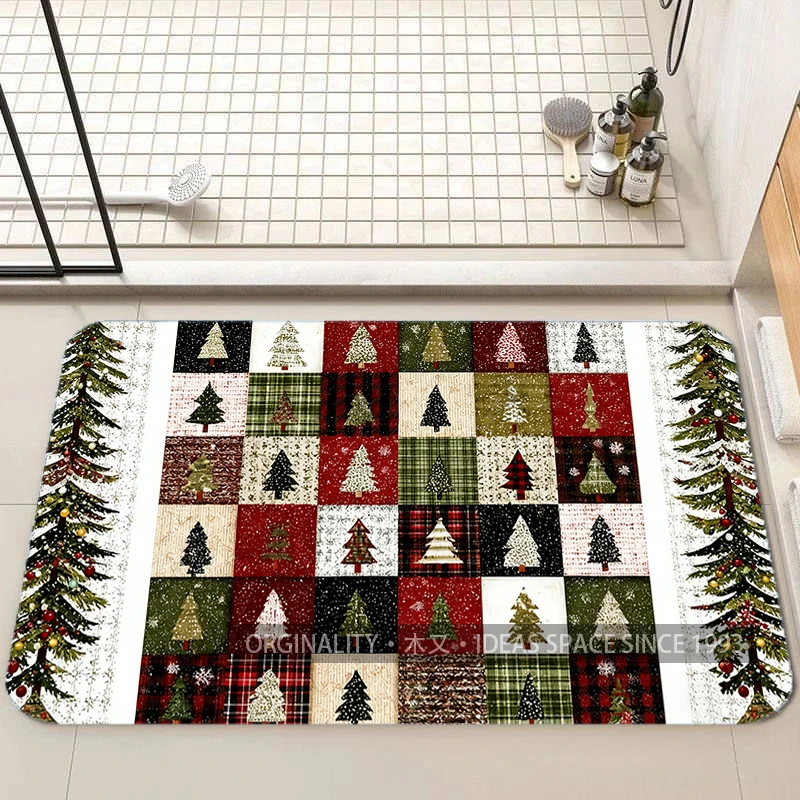 شجرة عيد الميلاد نمط حصيرة غرفة المعيشة الديكور المنزل أريكة عدم الانزلاق السجاد دراسة غرفة نوم حصير الأطفال لينة الكلمة حصيرة