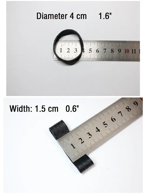 블랙 와이드 탄성 고무 밴드, 하이킹 포장, 사무실 용품, 직경 4cm