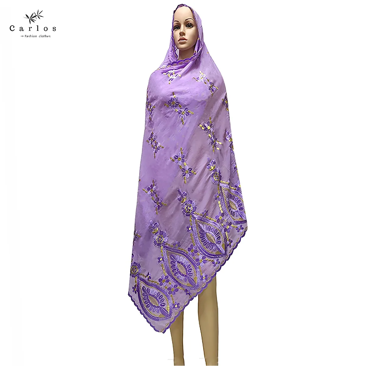 Écharpe 2024 Coton pour Femme Africaine, Châle Pashmina, Grande Taille, Foulard Musulman, Offre Spéciale 100%