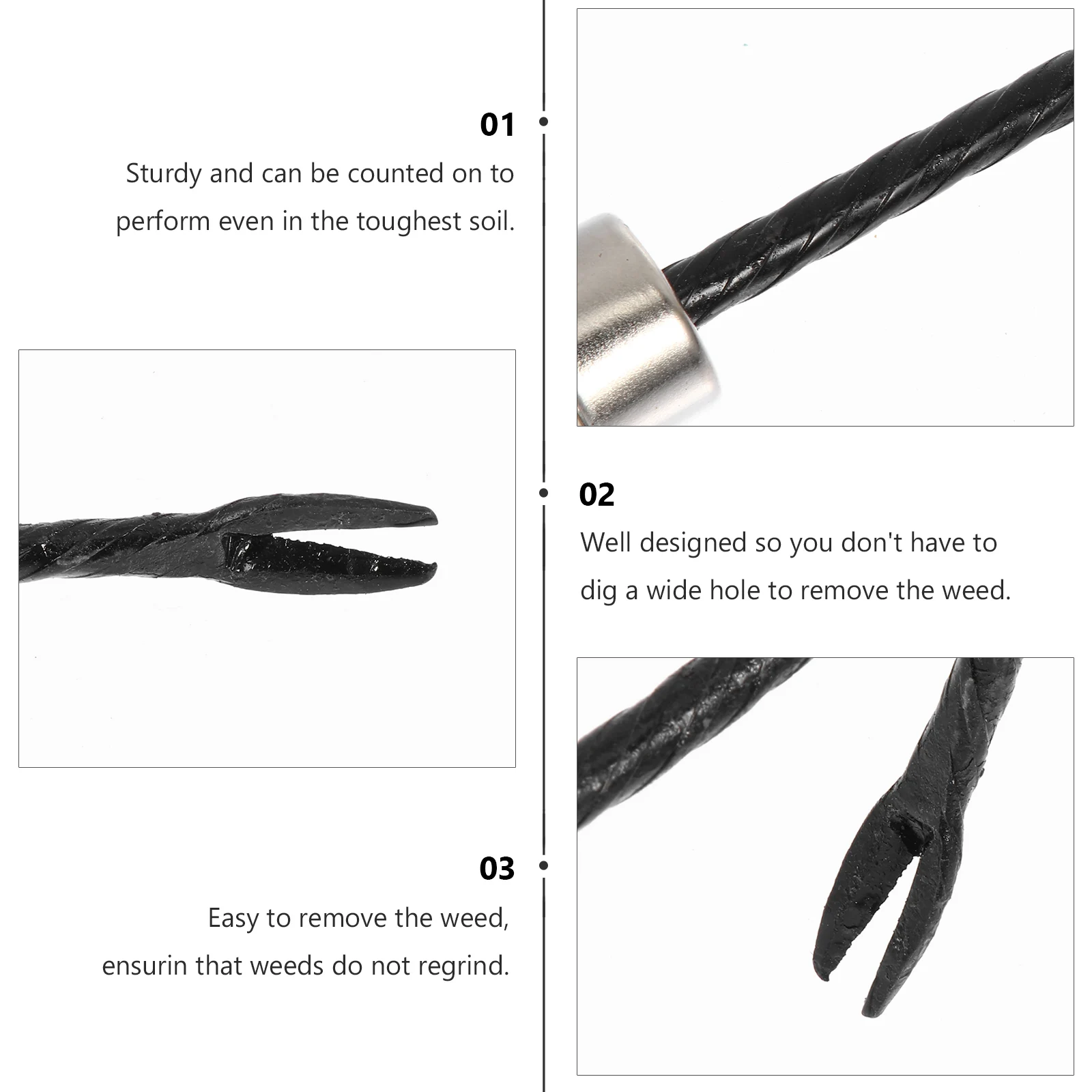 

1pc Weeder Tool Sturdy Manual Weed Remover Gardening Hand Weeder Strong Soil Penetration Compact Design Non-Rust Durable