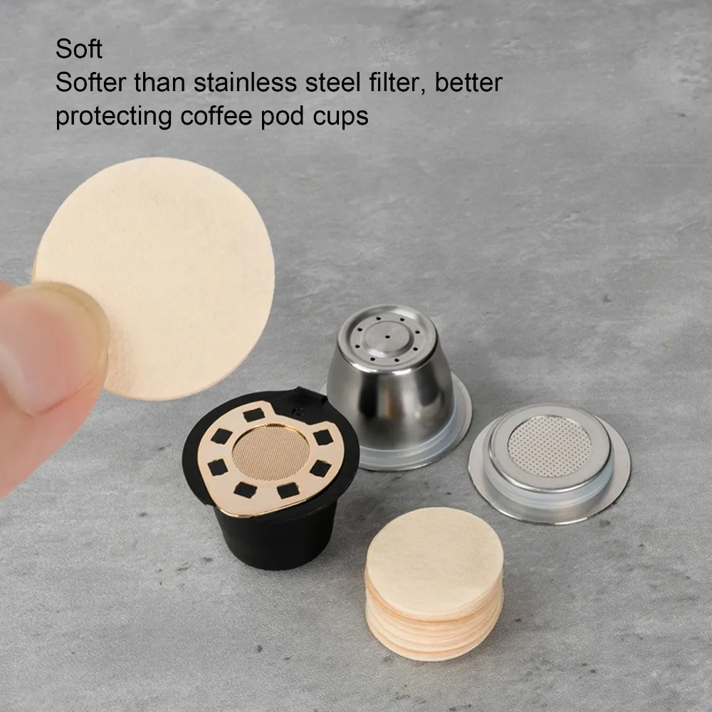 500pcs set 27MM Size Unbleached Coffee Filters Optimal Filtration Heatproof Design Coffee Paper Filters One-Use Paper