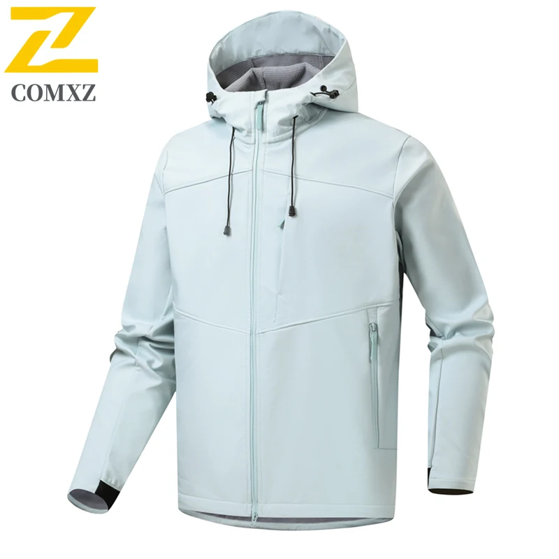 Ski Sports Jacket unisex Outdoor Bike Soft Shell Wear-resistant Waterproof Windproof Windbreaker Mens Hiking Camping Hooded Coat