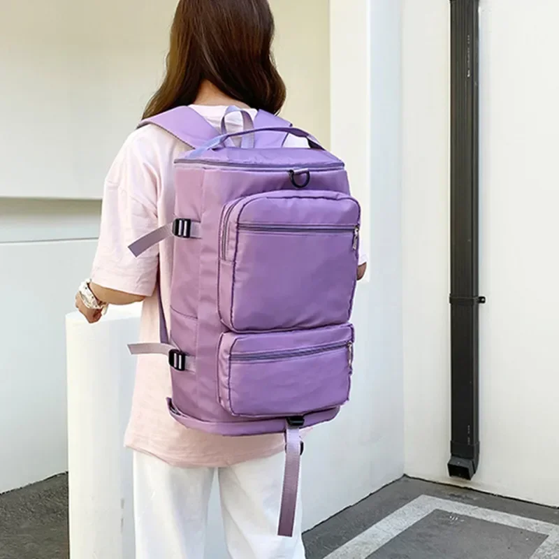 Bolsas de gimnasio de gran capacidad, mochila de fin de semana, equipaje deportivo para Yoga, bolso cruzado para mujer, bolsa de viaje informal con separación de ropa seca y húmeda