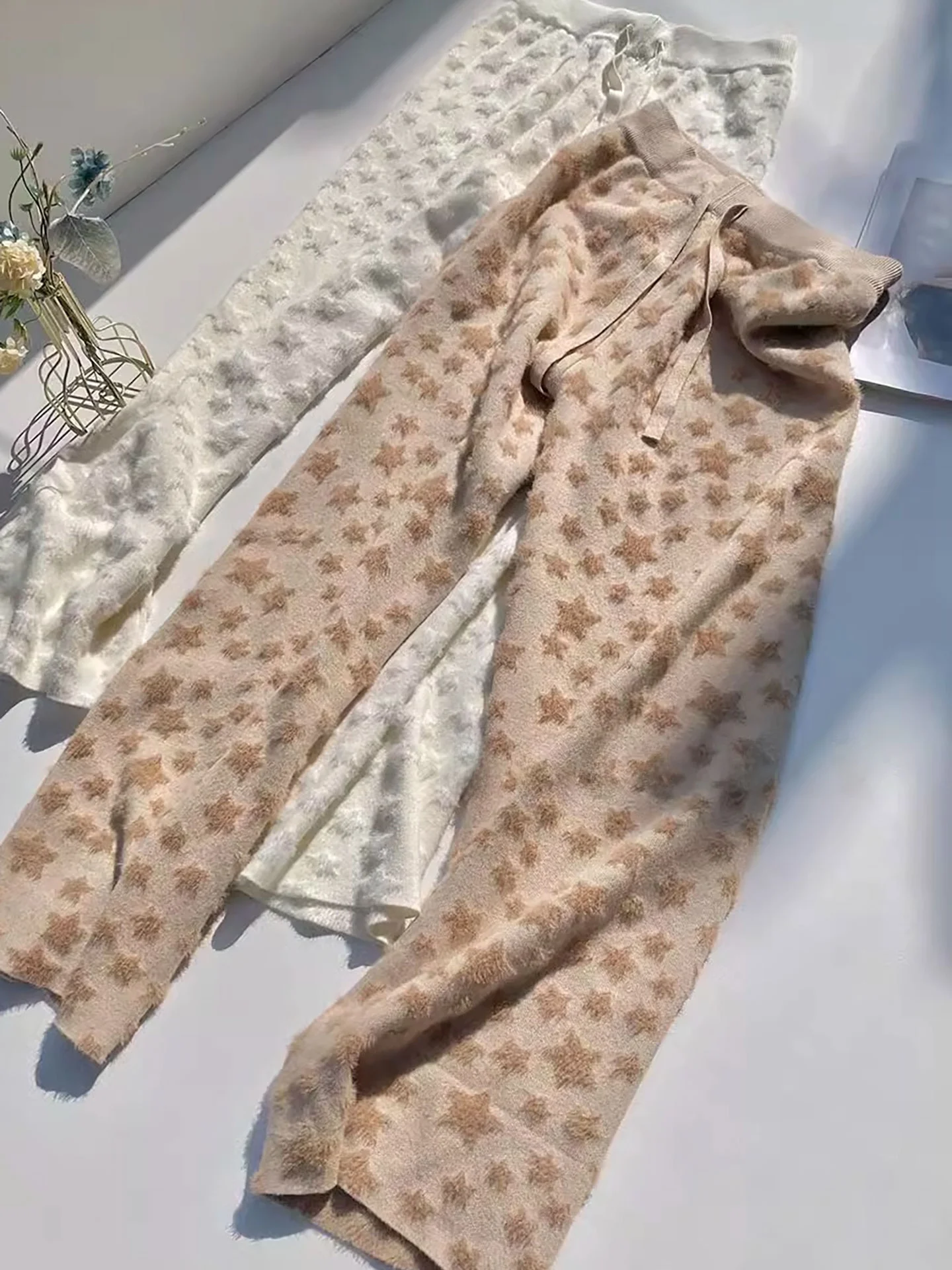 

Женские брюки из вельвета цвета хаки с высокой талией, широкие, прямые, теплые, повседневные, для осеннего сезона, для работы и отдыха