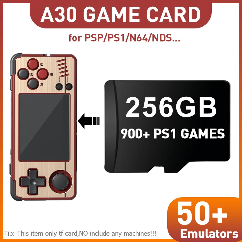 

Miyoo A30 TF Card Game Card Built-in 16000+ Games 50+Emulators Game Card for PS1/PSP/MAME/SS Miyoo A30 Game Card Memory Card