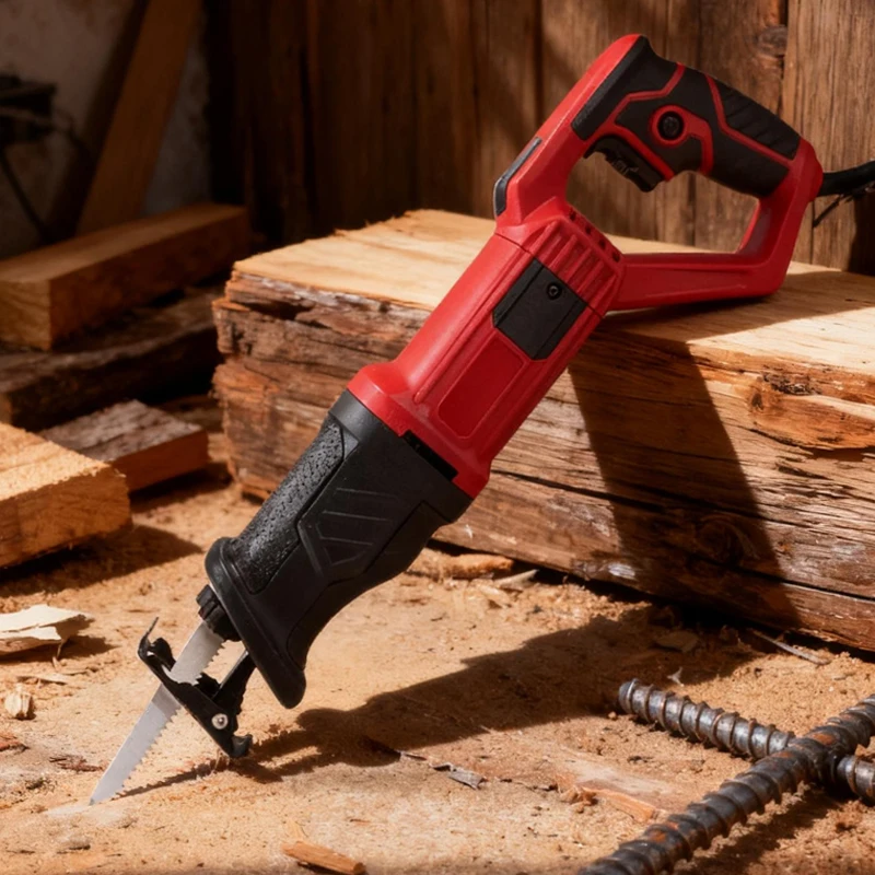 

220V Electric Reciprocating Saw Handheld Power Tool For Wood Metal Steel Frame Cutting DIY Applications Household Power Tool