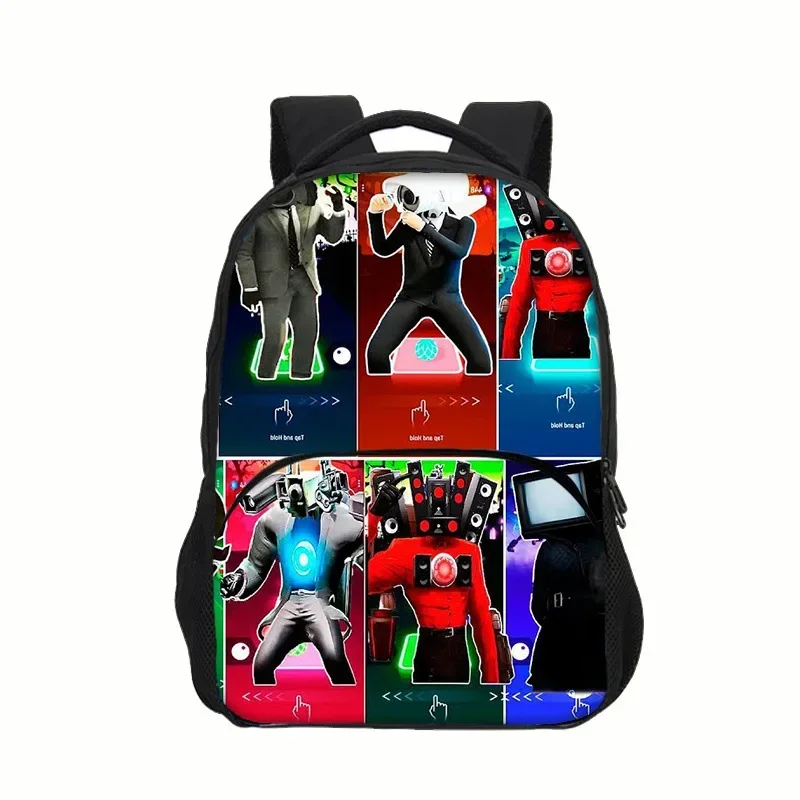 Hot 2024 New Skibidi Toilett  Children\'s Backpack Schoolbag Boys and Girls Backpack Lightening Zipper Shoulders The Best Gift