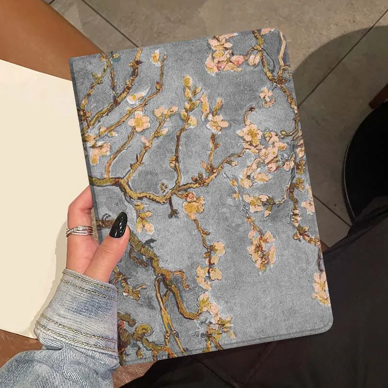حافظة كمبيوتر لوحي عتيقة على شكل زهرة فنية لجهاز iPad Pro Air Mini 1 2 3 4 5 6 7 8th 9th 10th 11th 10.2 9.7 10.5 10.9 11 12.9 #3