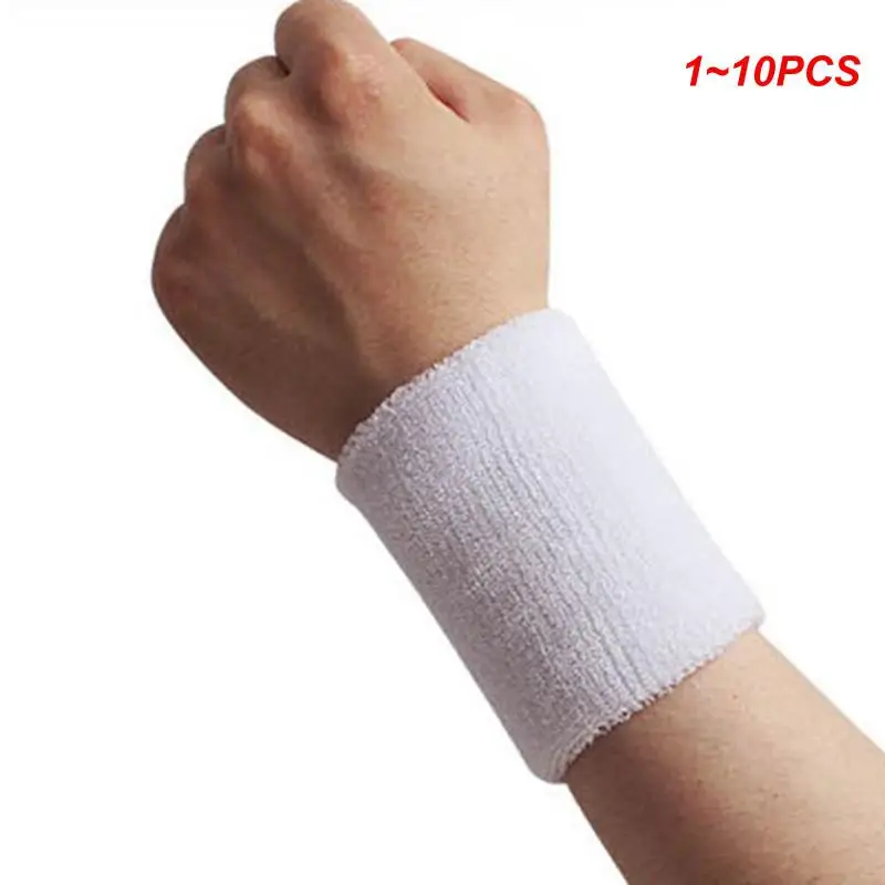 

1~10PCS Sports Safety Wrist Support Brace Wraps Guards Sport Sweatband Hand Band Sweat Gym Volleyball Basketball Cotton