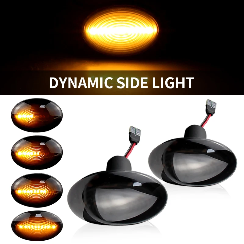 2PC Side Repeater Lamp Dynamic LED Side Marker Light Indicator For BMW MINI Cooper R55 R56 R57 R58 R59 2007-2013 Car Accessories