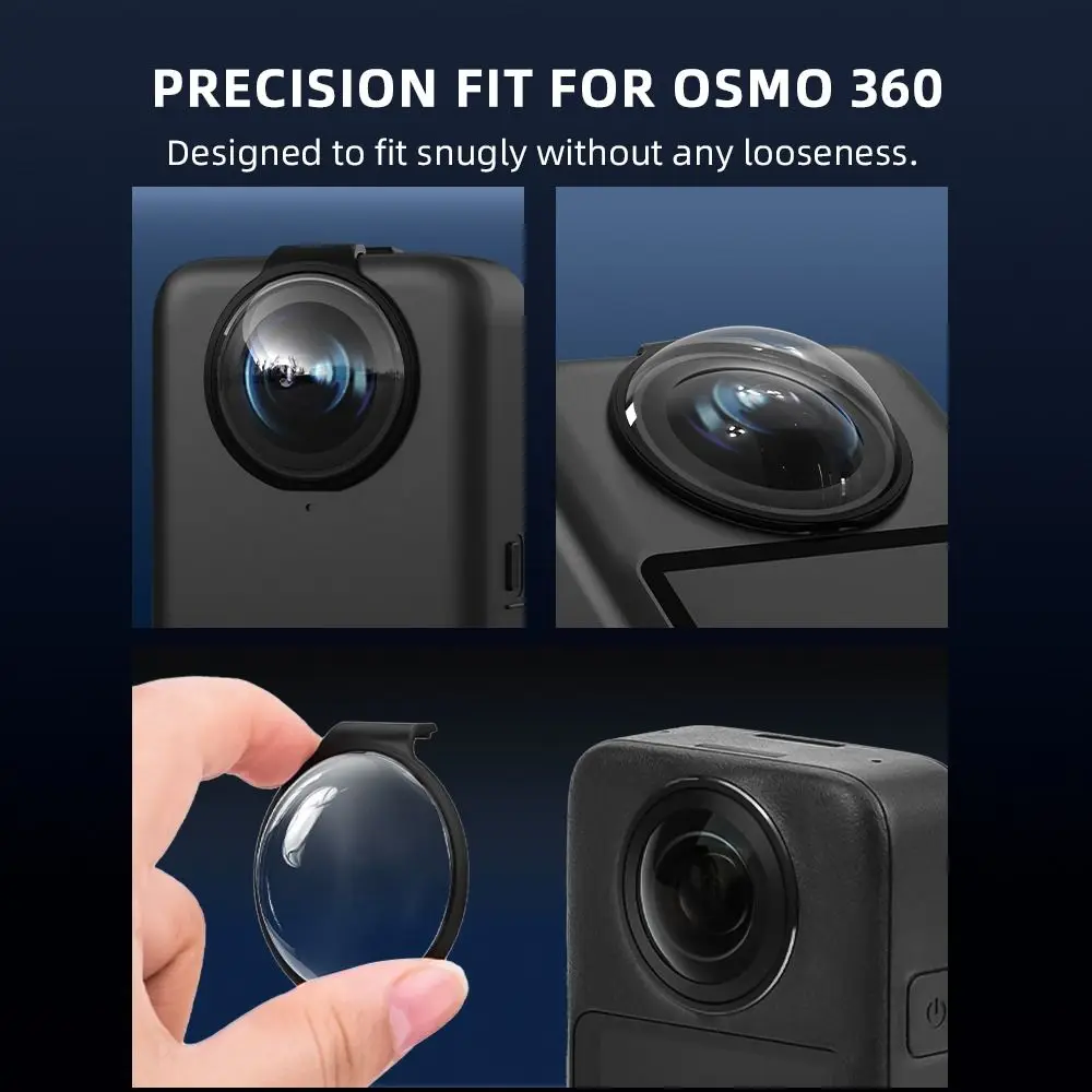 Optical Glass Lens Guard Anti-Scratch Durable Lens Protector Removable Protective Lens Cap for DJI Osmo 360
