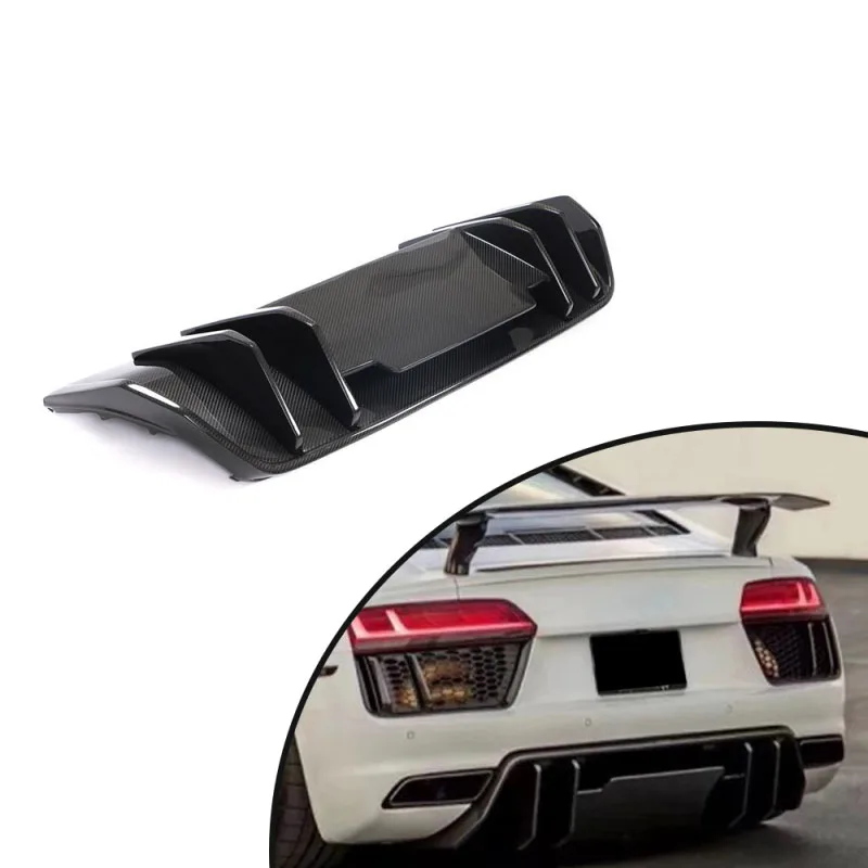 For 2016-2018 Audi R8 V10 Gen 2 2-Door Modify Luxury Dry Carbon Fiber Rear Bumper Lip Diffuser