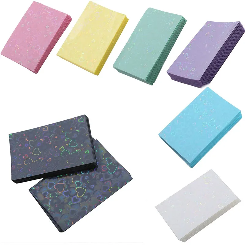 Kpop Card Sleeves Card Holder Heart Bling Photocard Holder Photo Card Films Cards Protector Photo Cards Protective 9*6cm