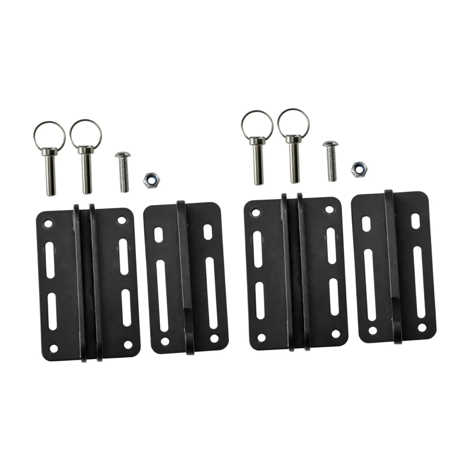 2x Awning Mounting Bracket Repair Parts for Side Awning High Performance Camping Fittings Easy to Install Tent Accessories Black