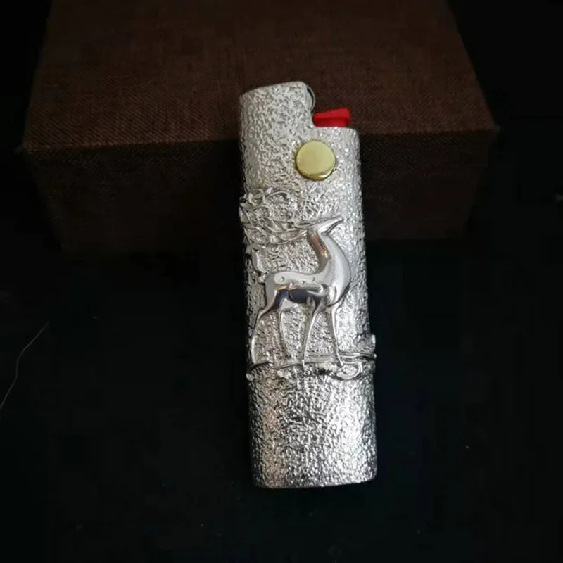 

Новый чехол для зажигалки из стерлингового серебра, 1 шт., подходит для Bic J3/J5, чехол для зажигалки