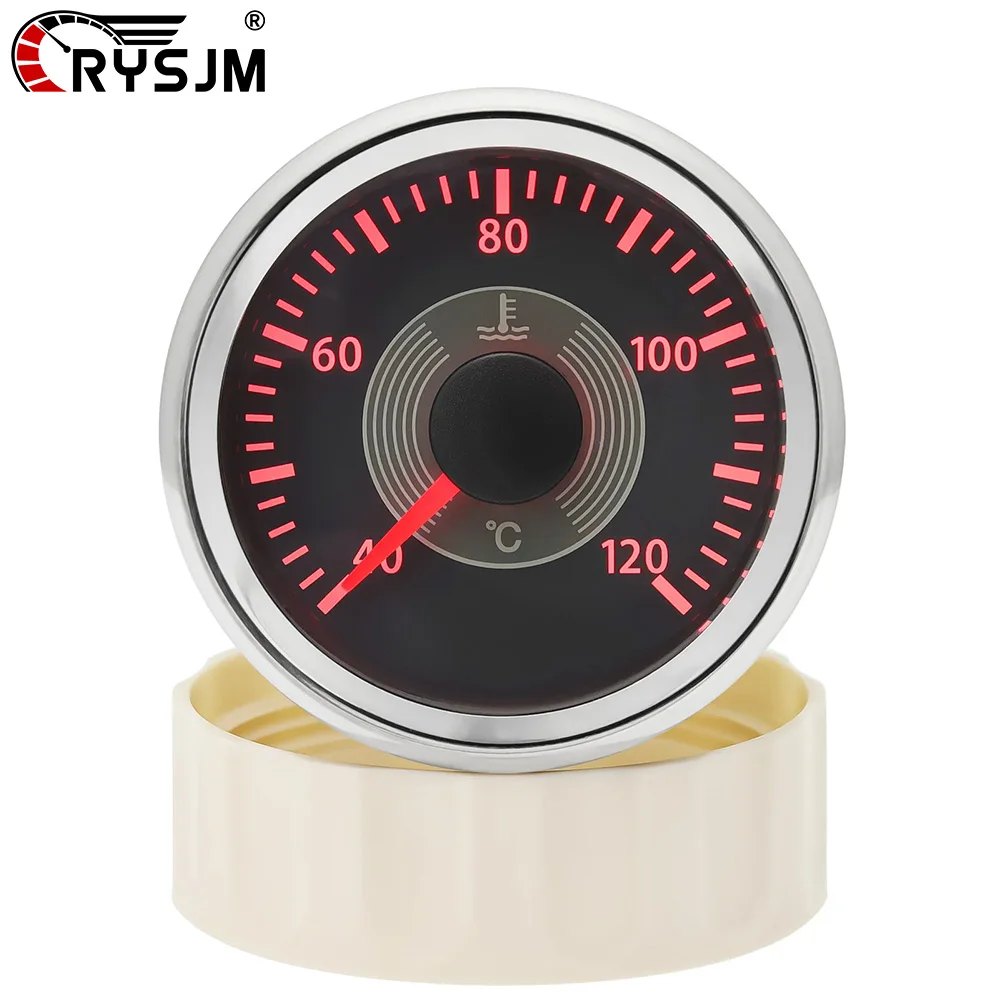 

Retro Classic 2'' 52mm Car Gauge Red Yellow LED Oil Pressure Water Temperature Voltmeter Fuel Level Meter for Boat Yacht Vehicle
