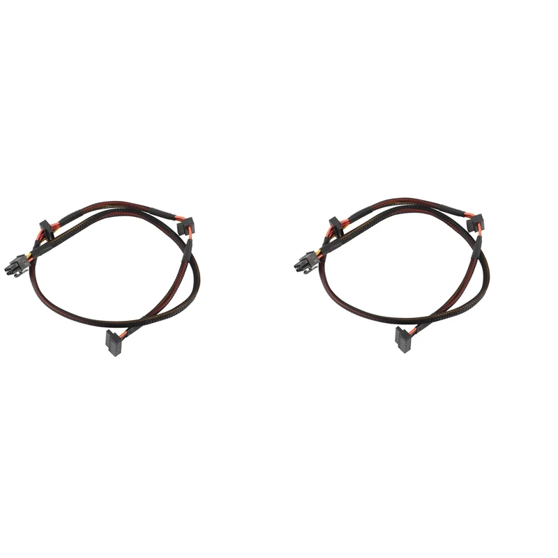 

2X Modular PSU 6Pin To 3-Port SATA Power Cable 18AWG Wire 80Cm For Antec NP TP ECO Series