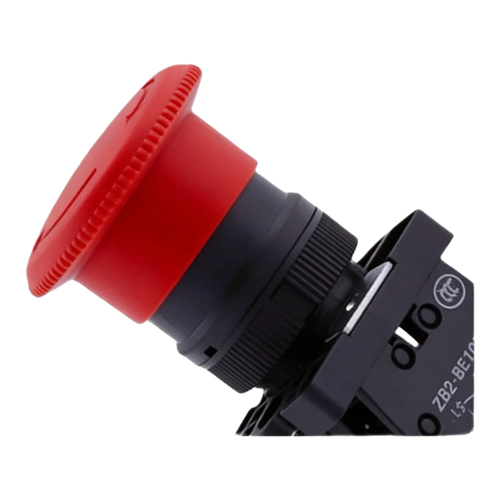 Red Mushroom Push Button Switch XB2-ES542 22mm 1NC Latching Exigent Stop For Industrial Electrical Control Panel