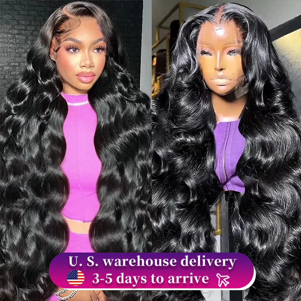 

40 30 Inch 13x6 HD Transparent Lace Front Human Hair Wigs For Women 13x4 Brazilian Remy Body Wave Wet And Wavy Lace Frontal Wig