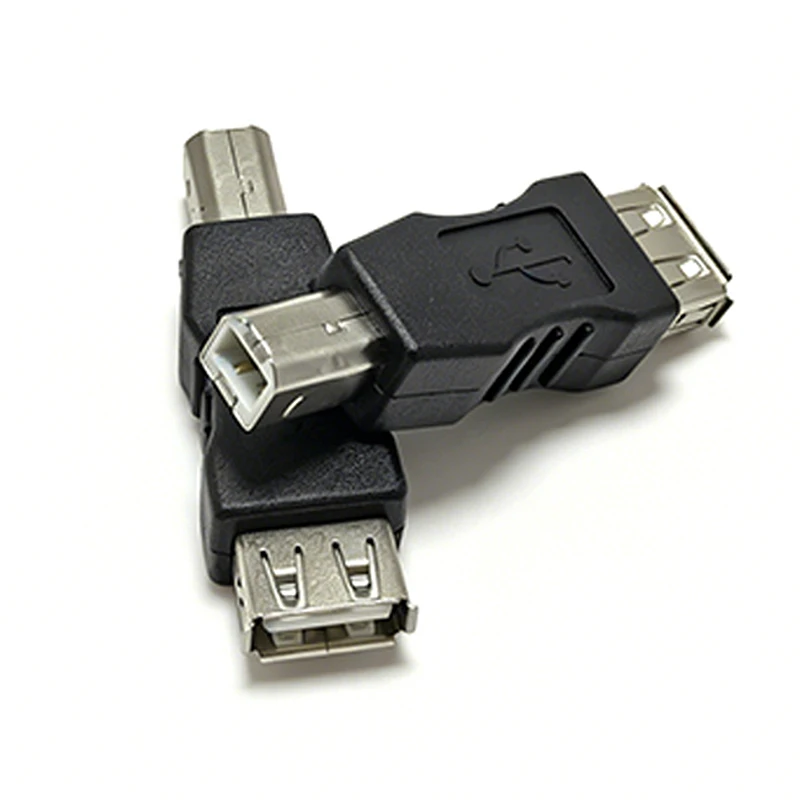 USB 2.0 Type A Female to Type B Male Adapter USB Printer Connector for Printer Scanner