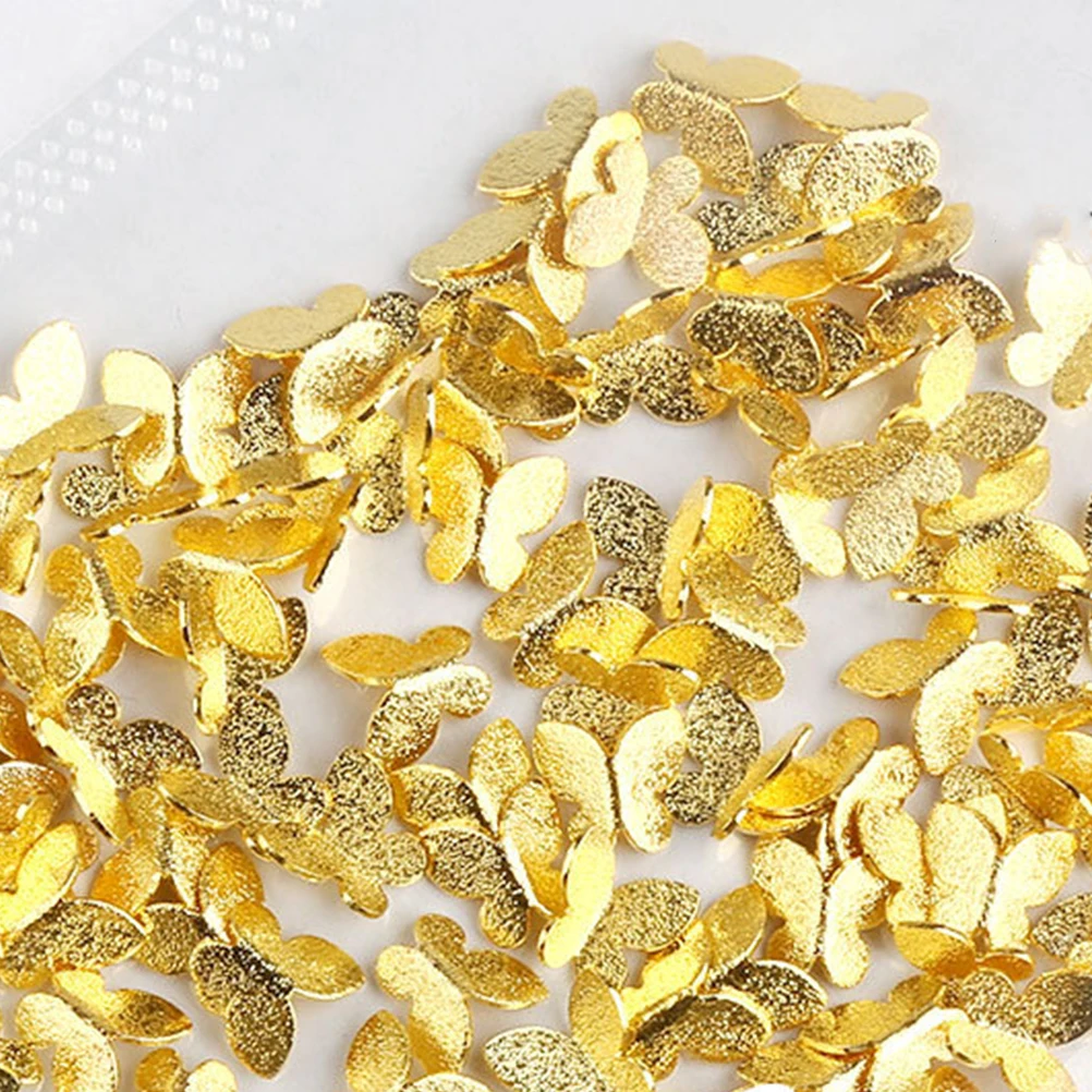

Metal Small Butterfly Nail Stickers Floral Decals for Natural Artificial Nails DIY Craft Project Home Use Party Festival Holiday